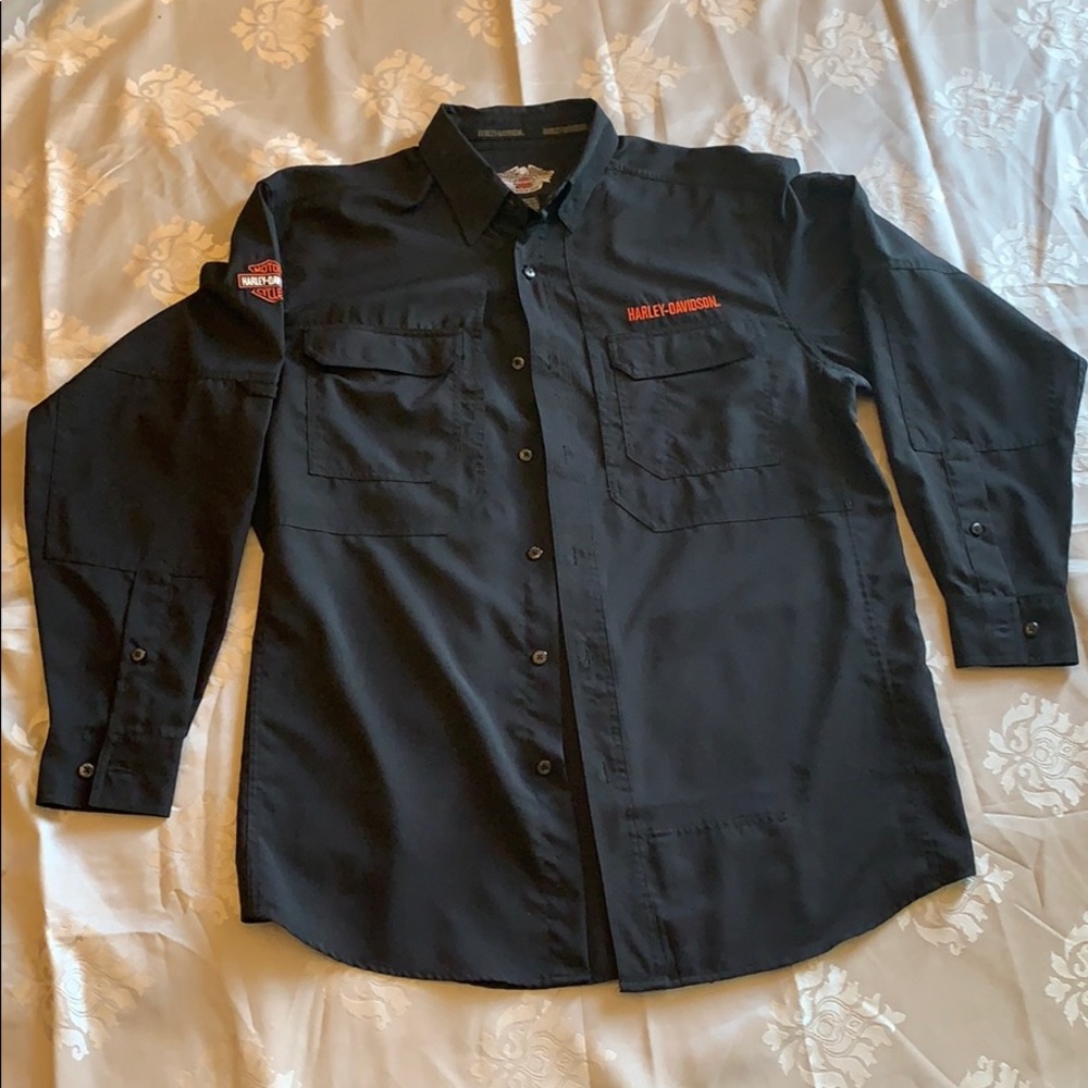 Harley Davidson long sleeve button down